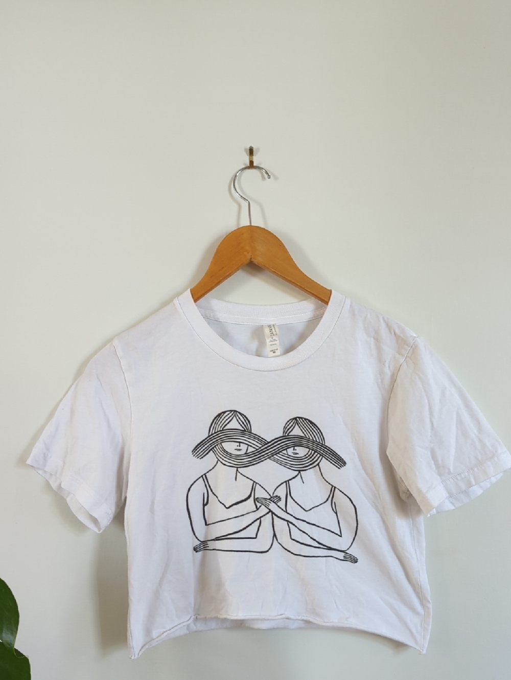 White Cropped Tee Shirt